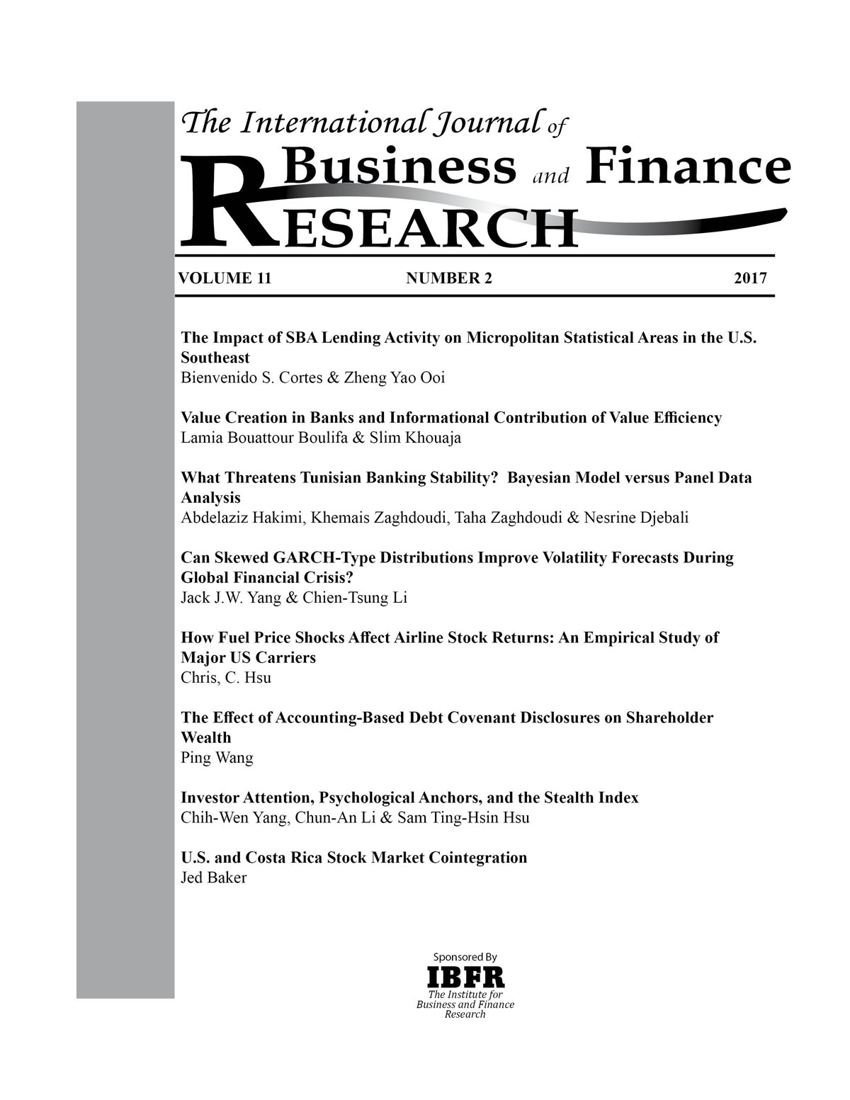 international journal of financial research